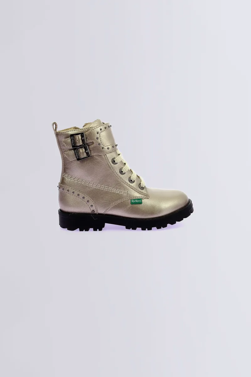 Kickers Bottines|Kick Days Fille-Groock Beige champagne Or