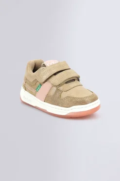 Kickers Baskets|Semelle Amovible Avec Indicateur De Croissance-Kalido Beige Brillant Or