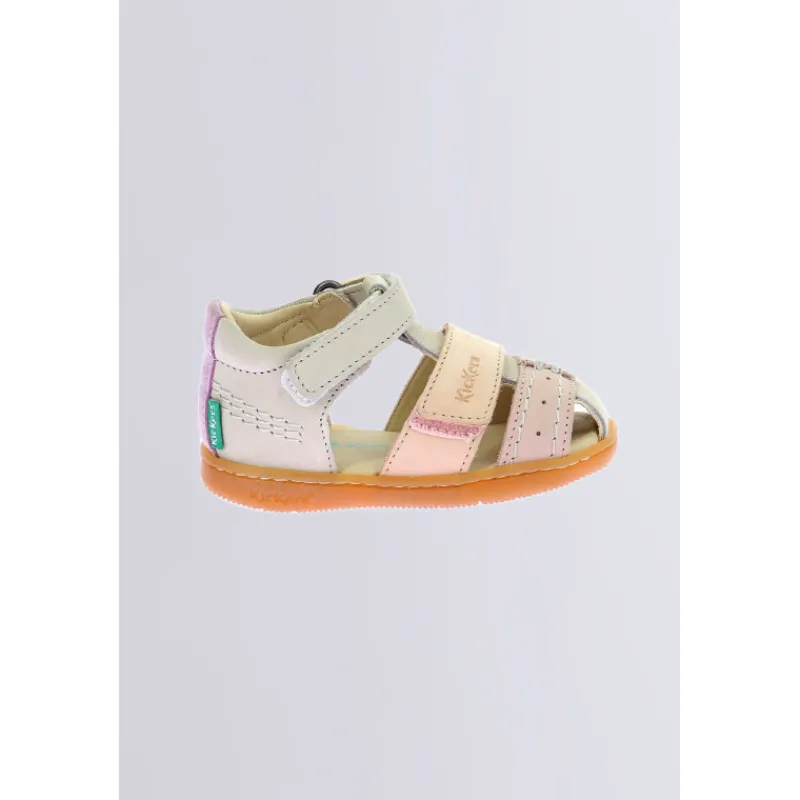 Kickers Sandales|Sandales Et Nu-Pieds-Kick Bazar Rose Beige