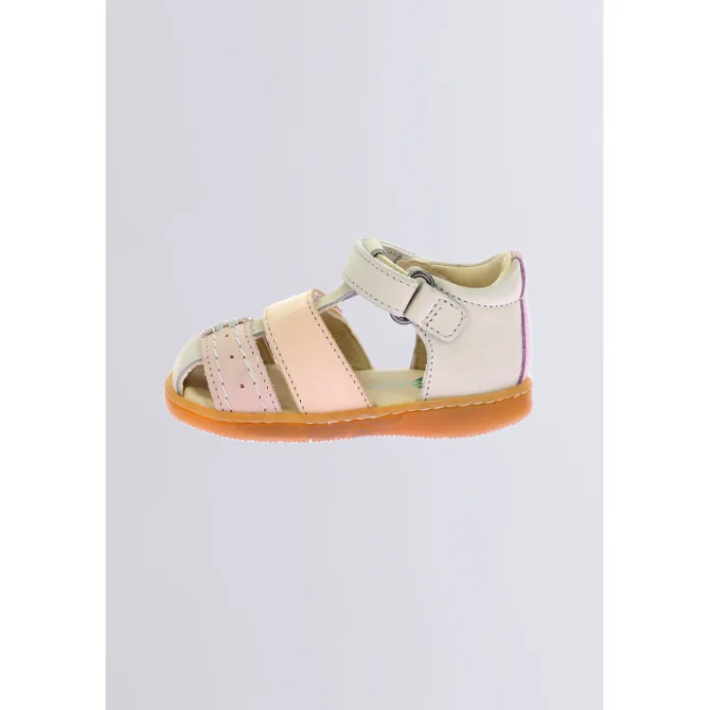 Kickers Sandales|Sandales Et Nu-Pieds-Kick Bazar Rose Beige