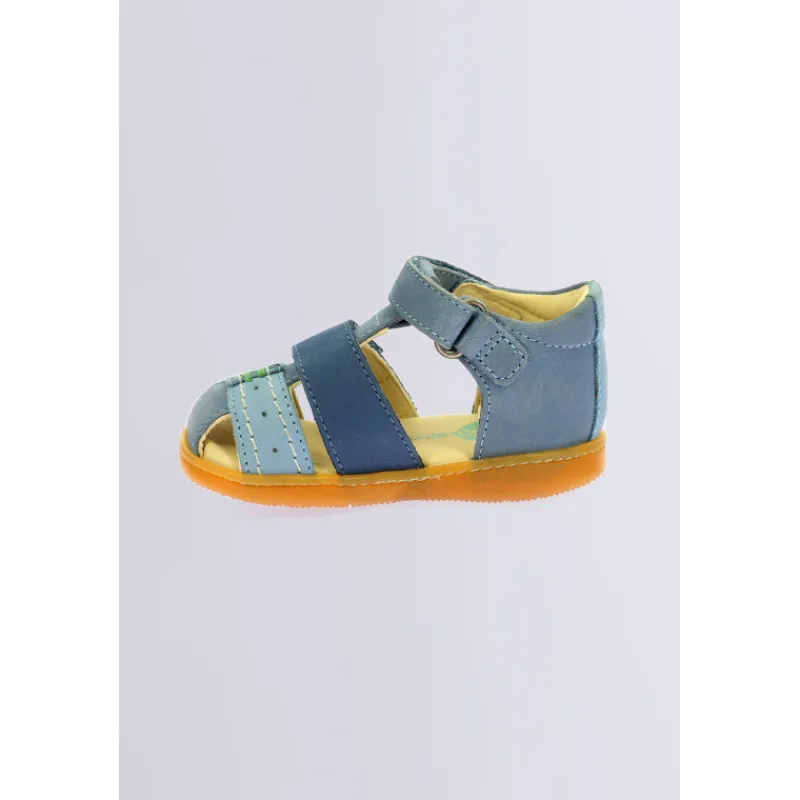 Kickers Sandales|Sandales-Kick bazar tricolore Bleu