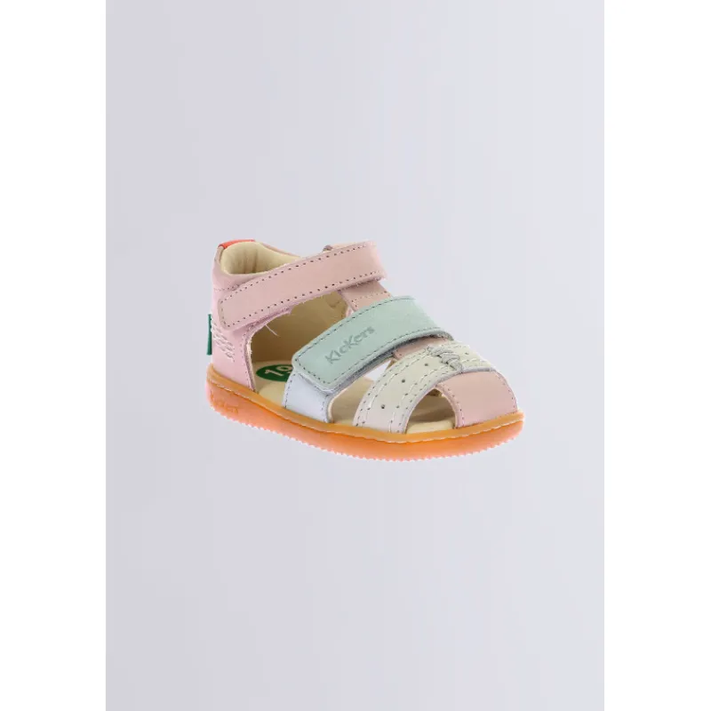 Kickers Sandales|Sandales Et Nu-Pieds-Kick bazar multicolore Rose