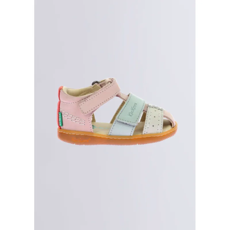 Kickers Sandales|Sandales Et Nu-Pieds-Kick bazar multicolore Rose
