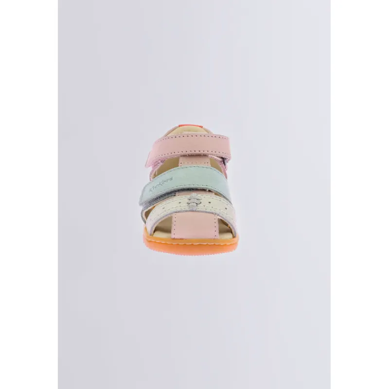 Kickers Sandales|Sandales Et Nu-Pieds-Kick bazar multicolore Rose