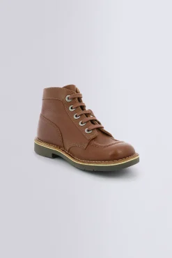 Kickers Bottines|Voûte Plantaire-Kick Col Camel Marron