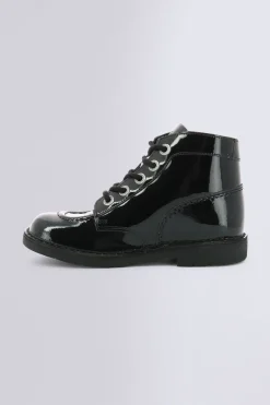 Kickers Bottines|Bottines-Kick Col Vernis Noir