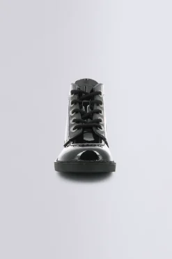 Kickers Bottines|Bottines-Kick Col Vernis Noir