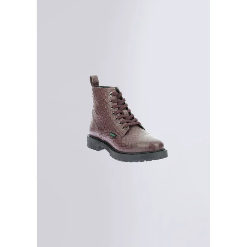 Kickers Boots Et Bottines|Kick Days-Kick Dea Croco Bordeaux