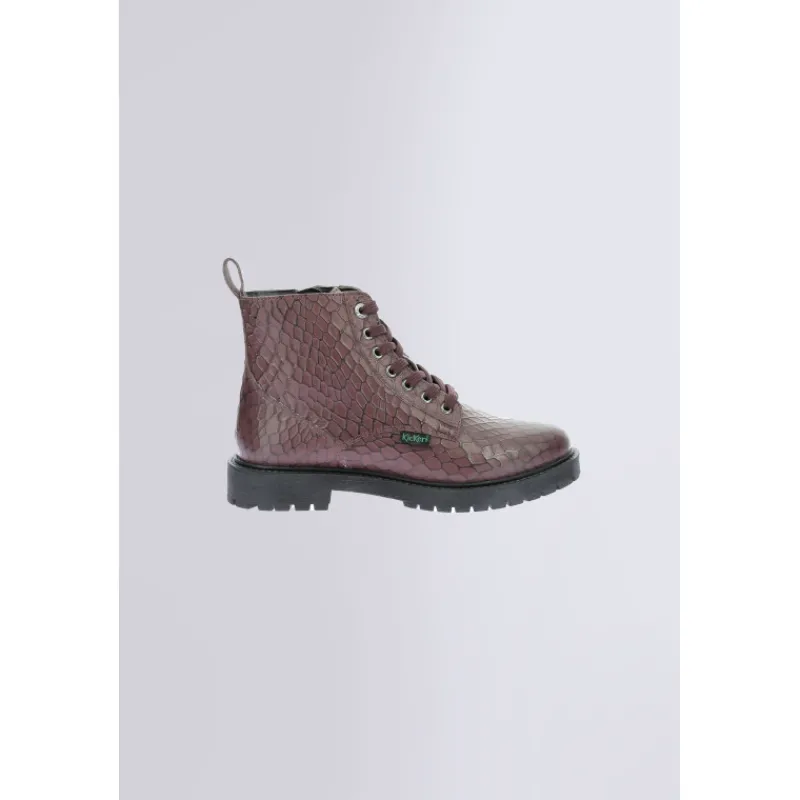 Kickers Boots Et Bottines|Kick Days-Kick Dea Croco Bordeaux