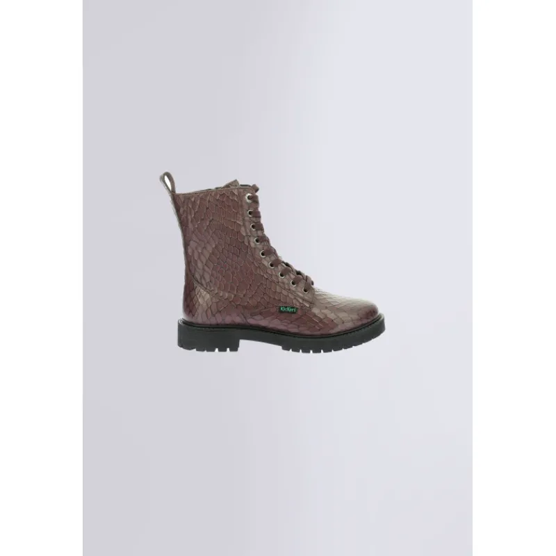 Kickers Kick Days|Boots Et Bottines-Kick Debi Croco Bordeaux