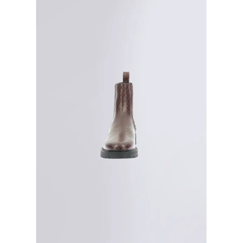 Kickers Kick Days|Boots Et Bottines-Kick Deena Croco Bordeaux