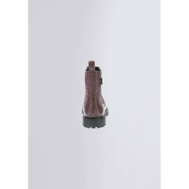 Kickers Kick Days|Boots Et Bottines-Kick Deena Croco Bordeaux