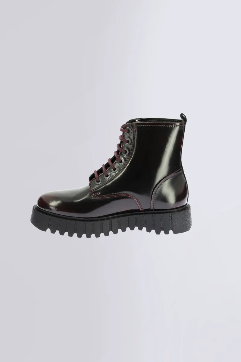 Kickers Boots Et Bottines-Kick Facet vernis Bordeaux