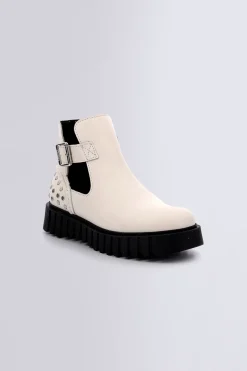 Kickers Boots Et Bottines-Kick Fantasy Cassé Blanc