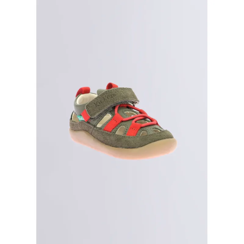 Kickers Sandales|Sandales-Kick Frony Kaki