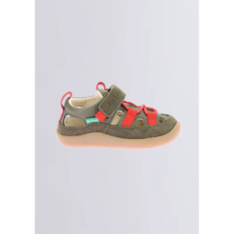 Kickers Sandales|Sandales-Kick Frony Kaki