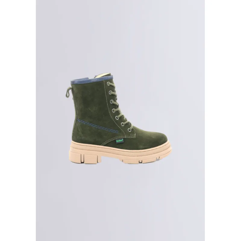 Kickers Bottines|Kick Days Fille-Kick Goji Kaki