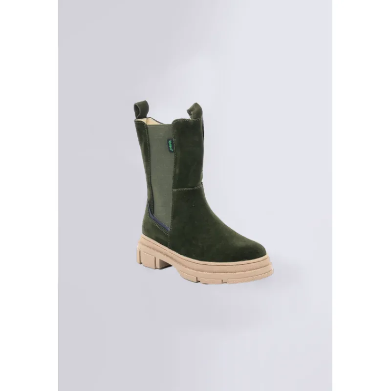 Kickers Bottines|Semelle Amovible Avec Indicateur De Croissance-Kick Goz Kaki
