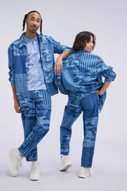 Kickers Vestes Et Manteaux|Vestes Et Manteaux-Kick Jacket Camouflage Bleu