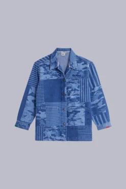 Kickers Vestes Et Manteaux|Vestes Et Manteaux-Kick Jacket Camouflage Bleu