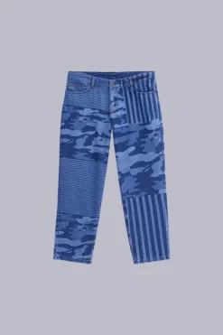 Kickers Pantalons|Pantalons-Kick Jean Camouflage Bleu