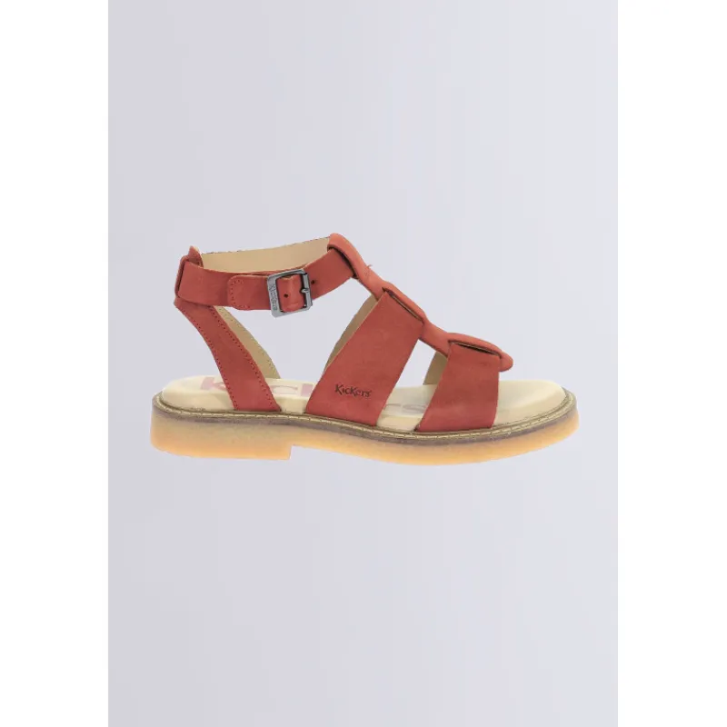 Kickers Iconiques|Sandales Et Nu-Pieds-Kick Lila Terracotta Rouge