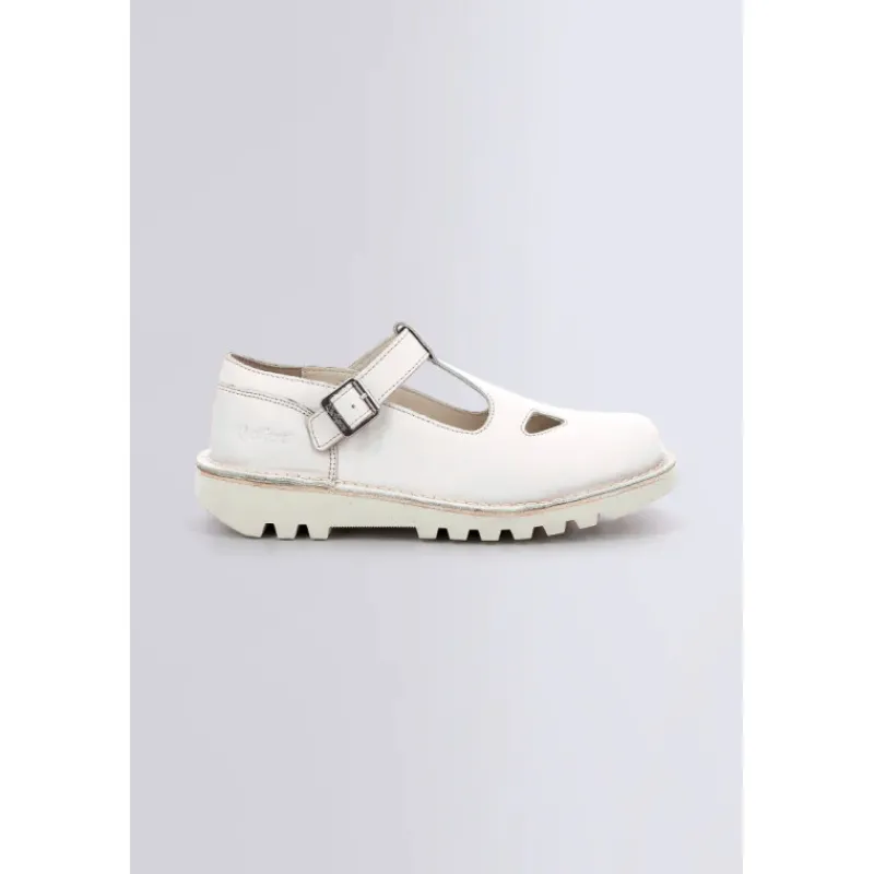 Kickers Babies Et Salomés-Kick Mary Jane Blanc