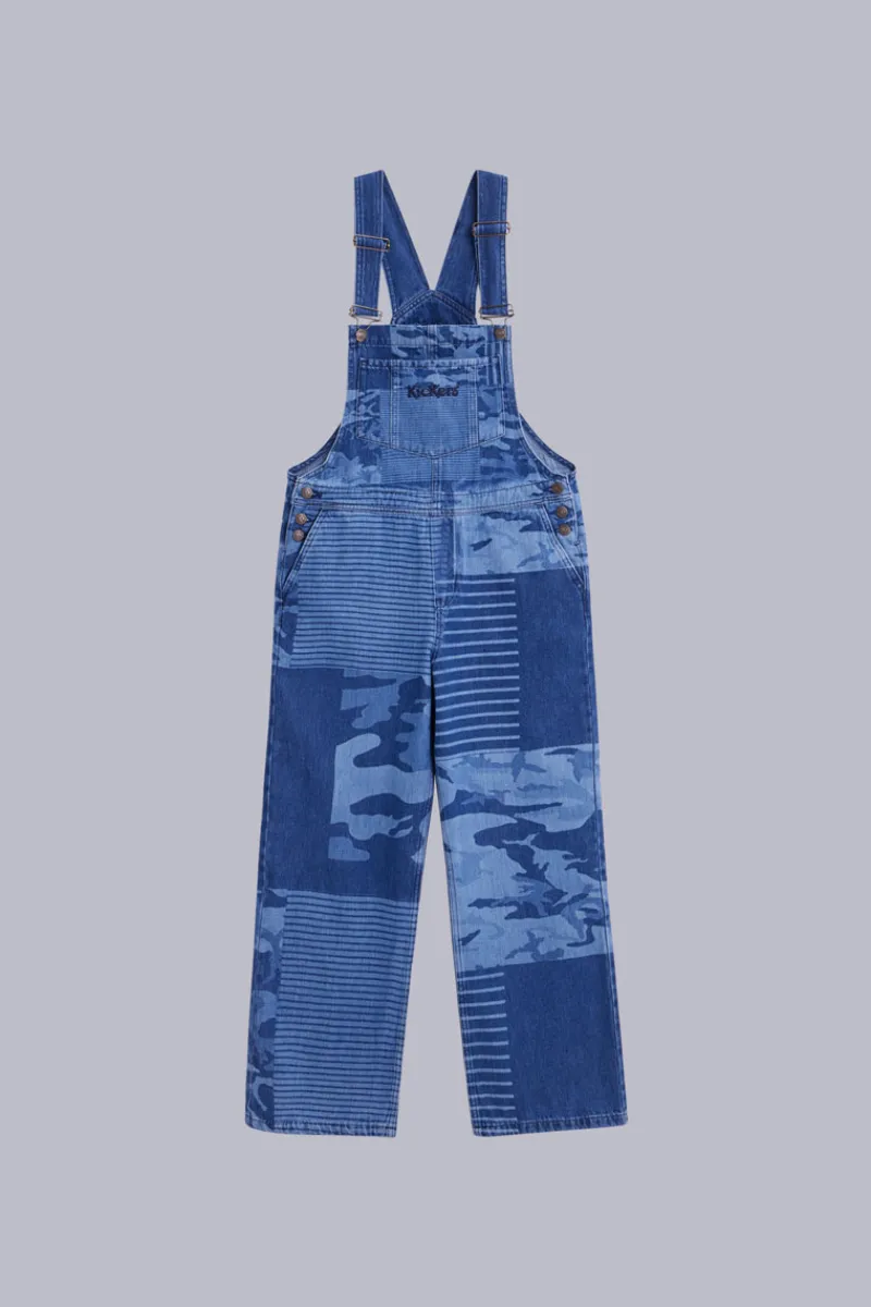 Kickers Combinaisons-Kick Over Camouflage Bleu