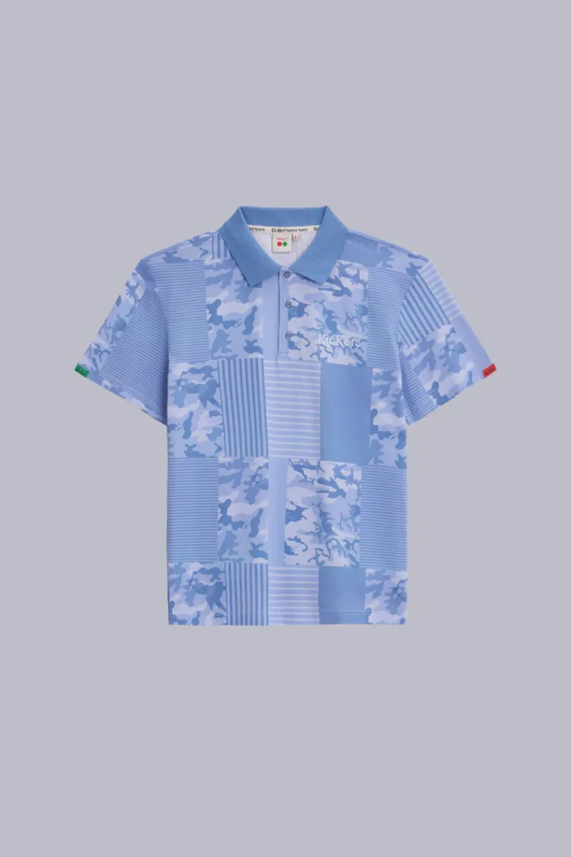 Kickers Polos|Polos-Kick Polo Camouflage Bleu