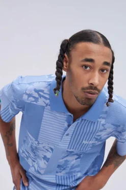 Kickers Polos|Polos-Kick Polo Camouflage Bleu