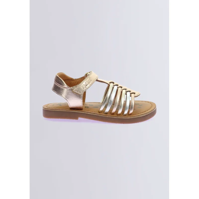 Kickers Sandales Et Nu-Pieds-Kick prella rose métallisé Or