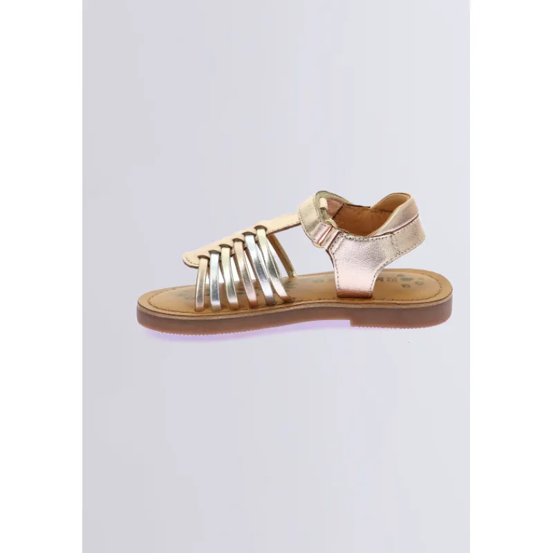 Kickers Sandales Et Nu-Pieds-Kick prella rose métallisé Or