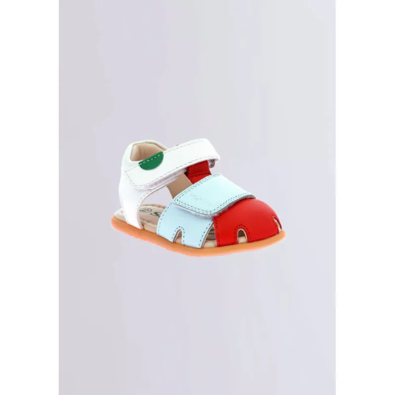 Kickers Sandales|Sandales-Kick Sumkratch Rouge Bleu Blanc