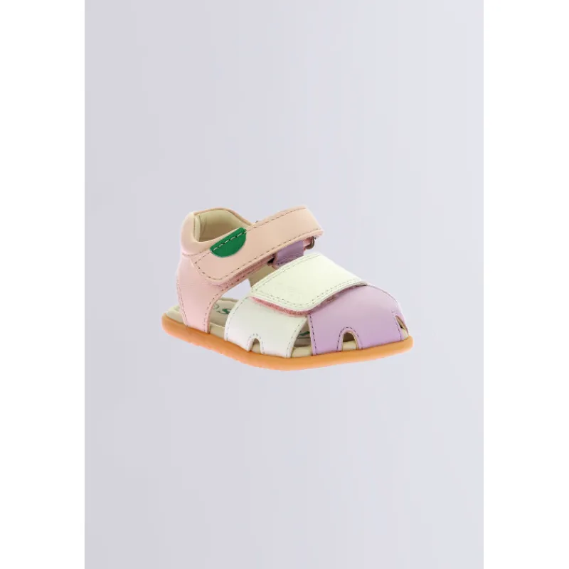 Kickers Sandales|Sandales Et Nu-Pieds-Kick Sumkratch Violet Blanc Rose