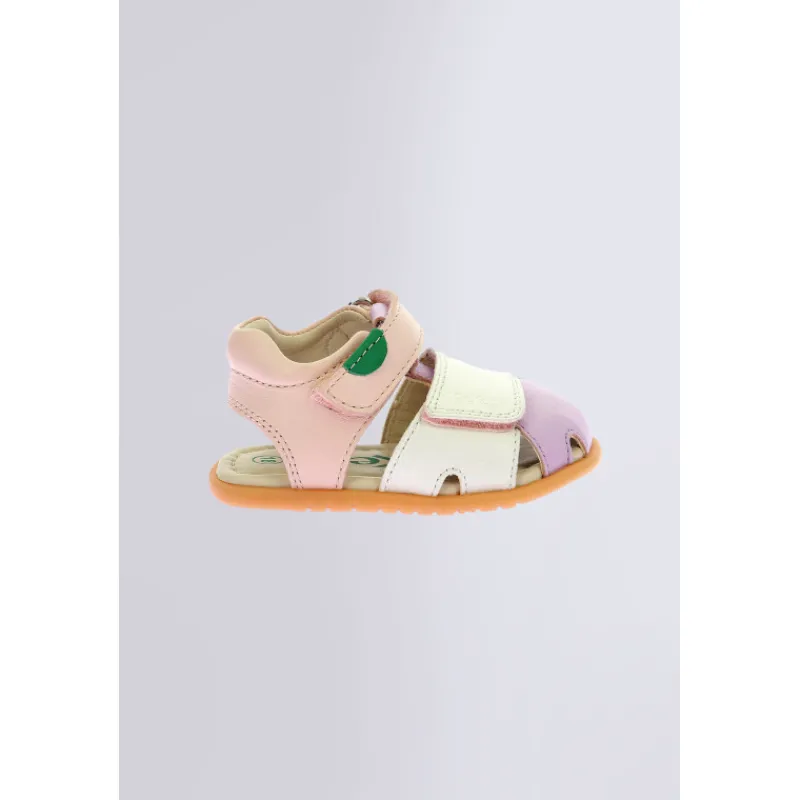 Kickers Sandales|Sandales Et Nu-Pieds-Kick Sumkratch Violet Blanc Rose