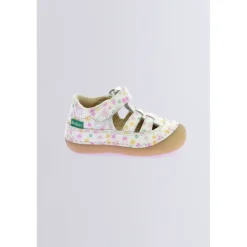 Kickers Babies Et Salomés|Chaussures Premiers Pas-Kick Sushyk Imprimé Blanc