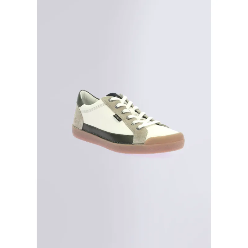 Kickers Baskets|Kick Days-Kick Trainer Kaki Blanc