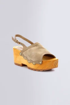 Kickers Kick For Good|Sandales Et Nu-Pieds-Kick Wedge Wood Beige