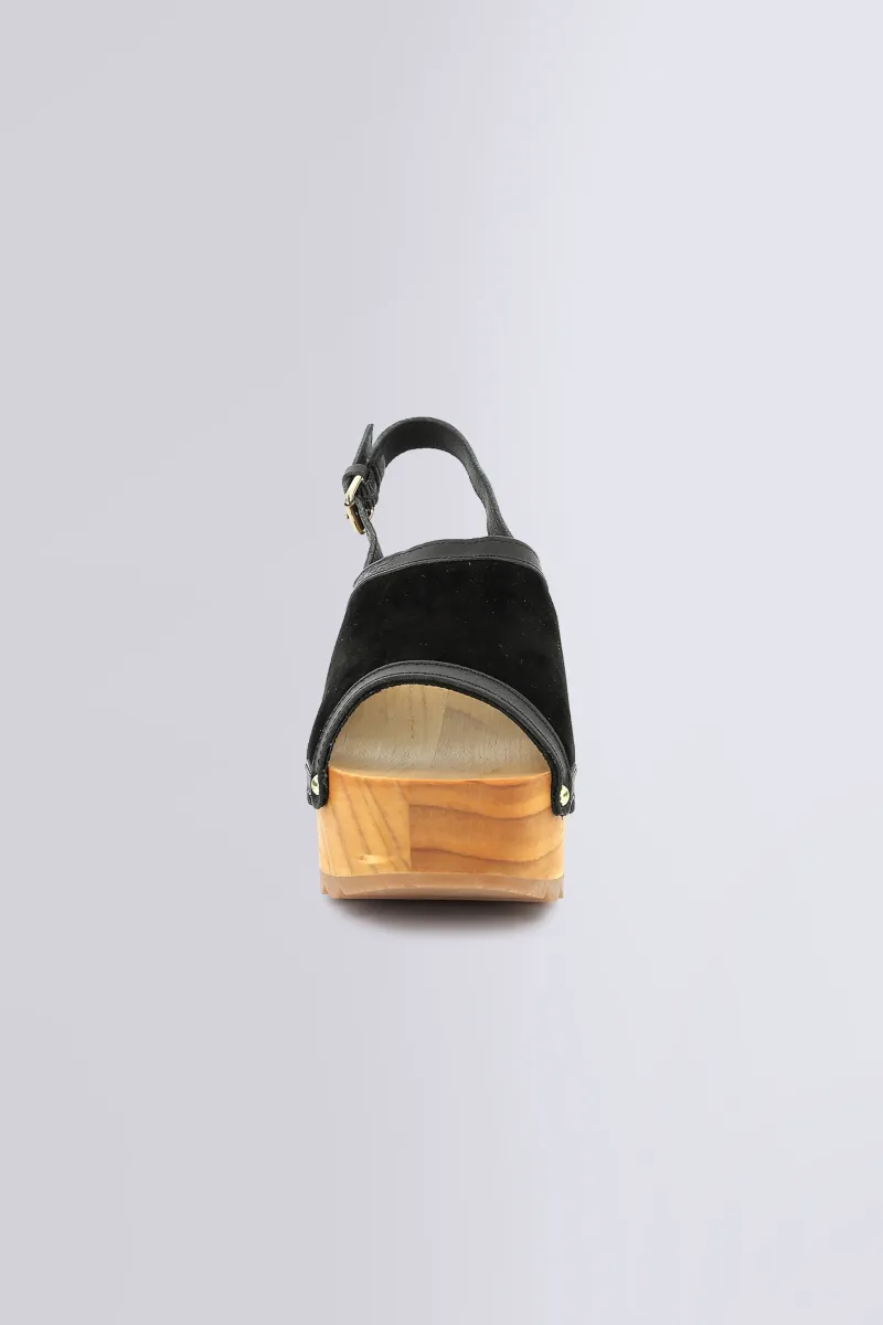 Kickers Kick For Good|Sandales Et Nu-Pieds-Kick Wedge Wood Noir