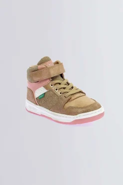 Kickers Baskets|Semelle Amovible Avec Indicateur De Croissance-Kickado Dé Rose Or