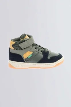 Kickers Baskets|Semelle Amovible Avec Indicateur De Croissance-Kickado Kaki