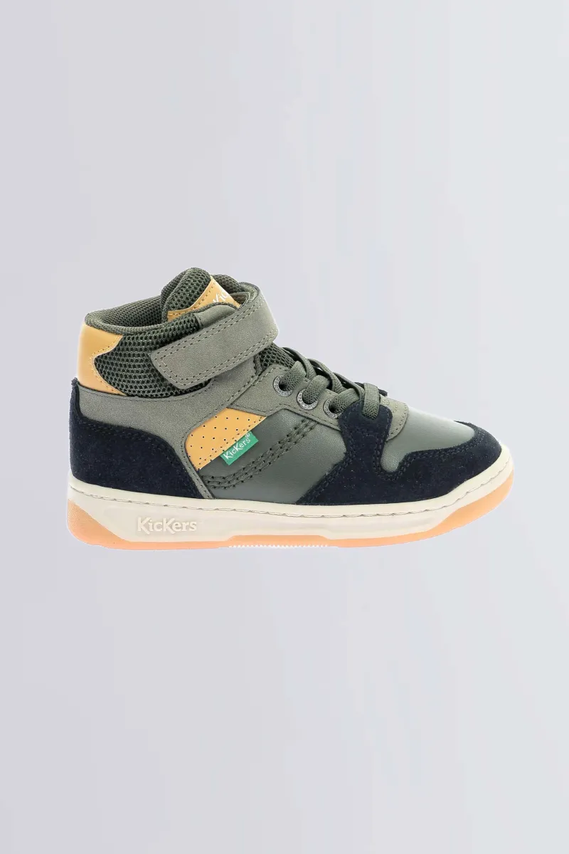 Kickers Baskets|Semelle Amovible Avec Indicateur De Croissance-Kickado Kaki