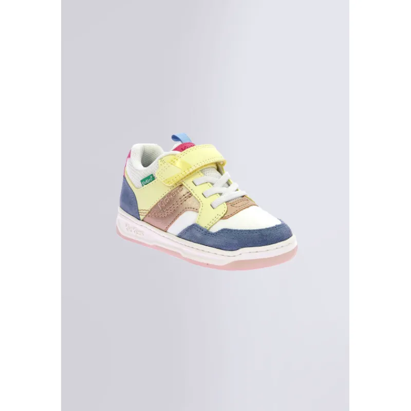 Kickers Baskets|Baskets-Kickarting Jaune Bleu