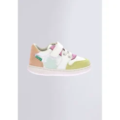 Kickers Baskets|Chaussures Premiers Pas-Kickbrownie Multicolore Blanc
