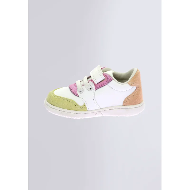 Kickers Baskets|Chaussures Premiers Pas-Kickbrownie Multicolore Blanc