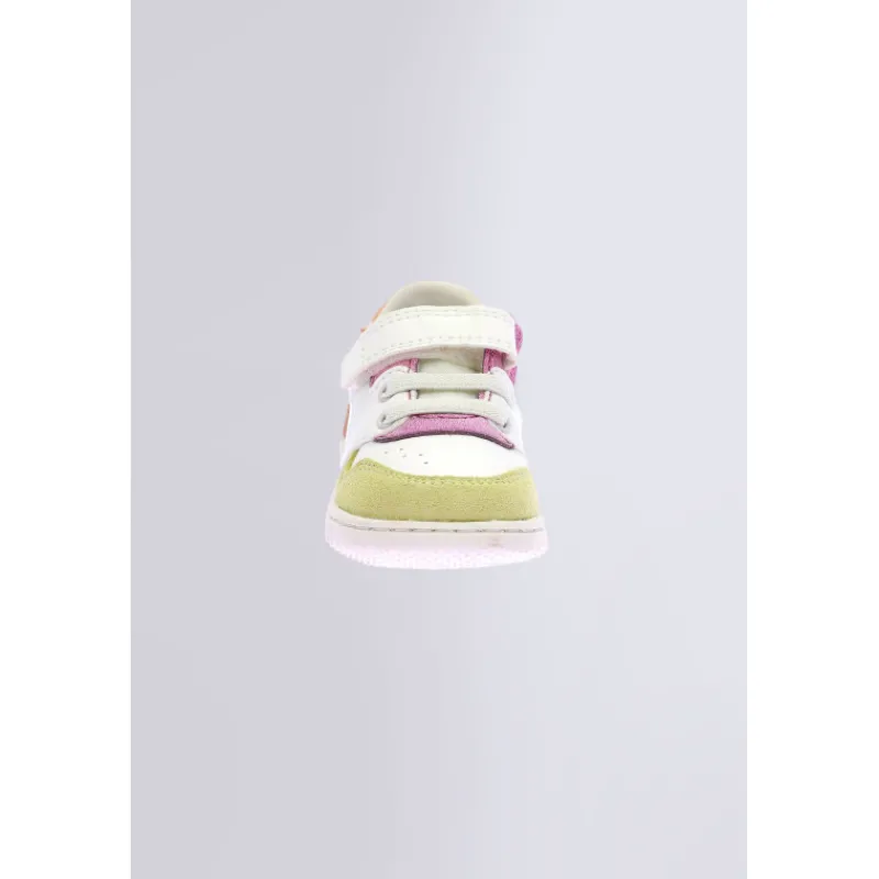 Kickers Baskets|Chaussures Premiers Pas-Kickbrownie Multicolore Blanc