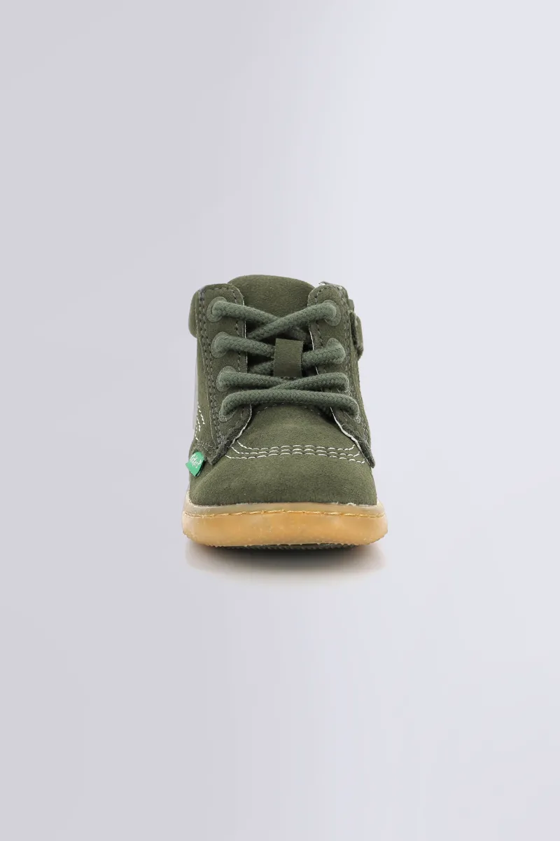 Kickers Bottillons|Bottines-KICKBUBBLY Kaki