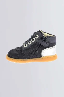 Kickers Bottillons|Bottines-Kickiconic Argent Marine