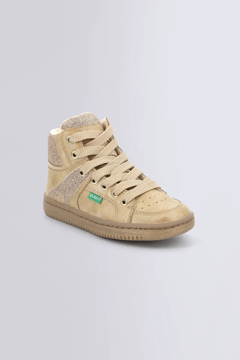 Kickers Baskets|Kick Days Fille-Lowell Beige Dé Or