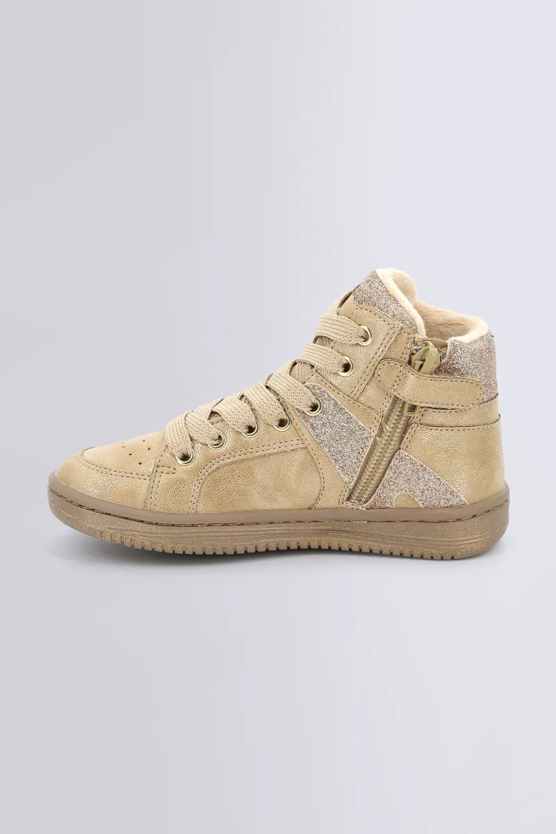 Kickers Baskets|Kick Days Fille-Lowell Beige Dé Or